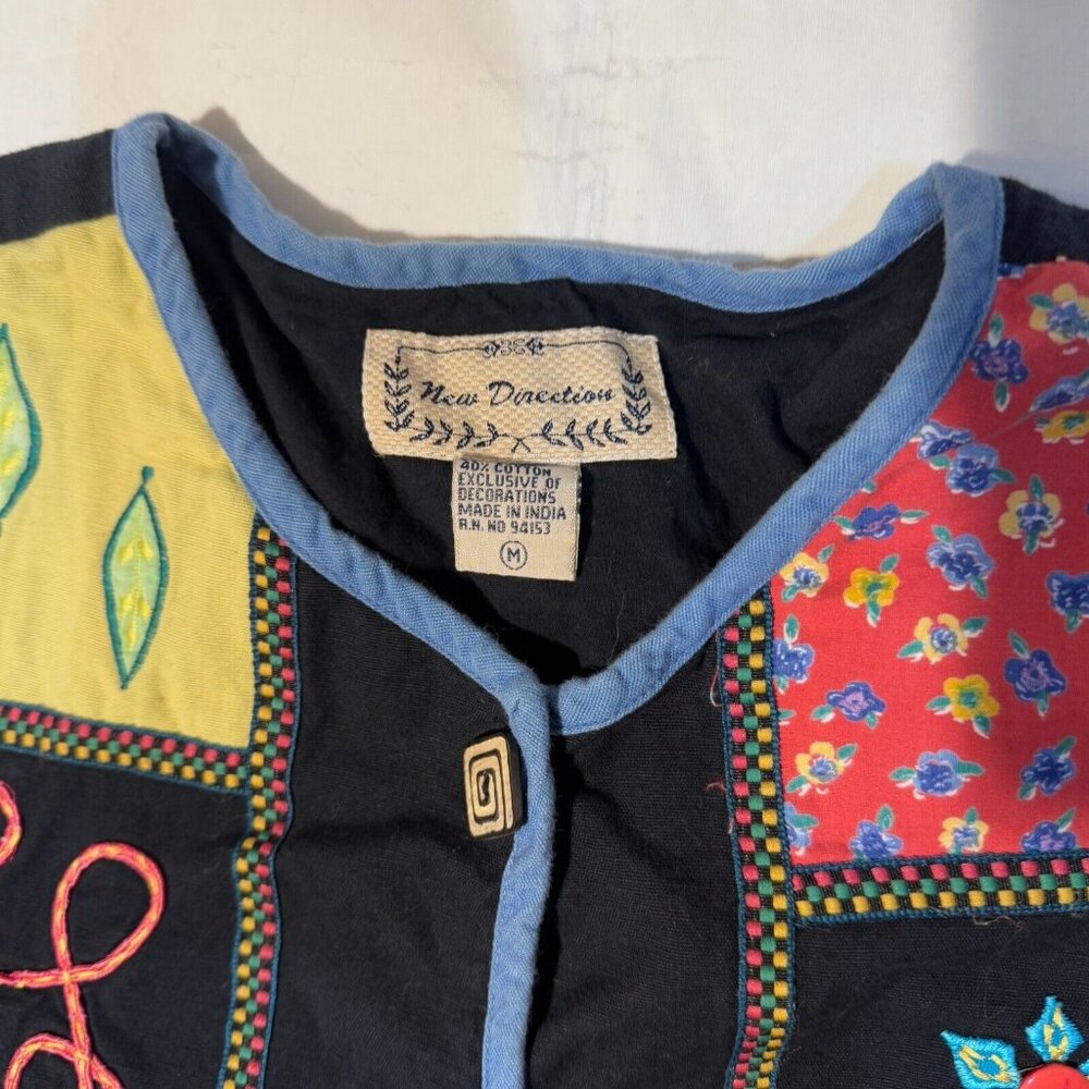 New Direction Embroidered Patchwork Jacket - M Li… - image 2